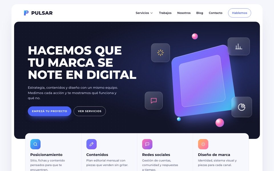 Demo de Pulsar Estudio